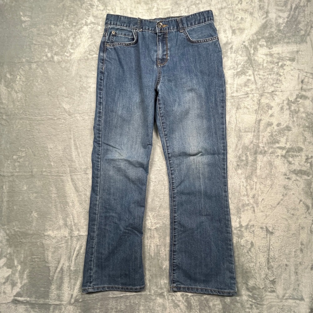 The Children's Place Bootcut Jeans Kids Size 12 Husky Blue Adjustable Waist
